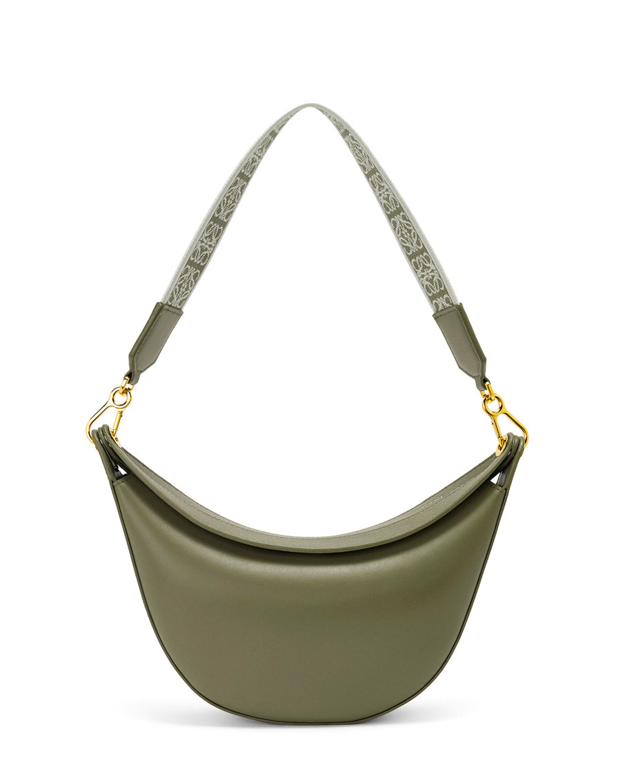 Small LOEWE Luna bag in satin calfskin and jacquard