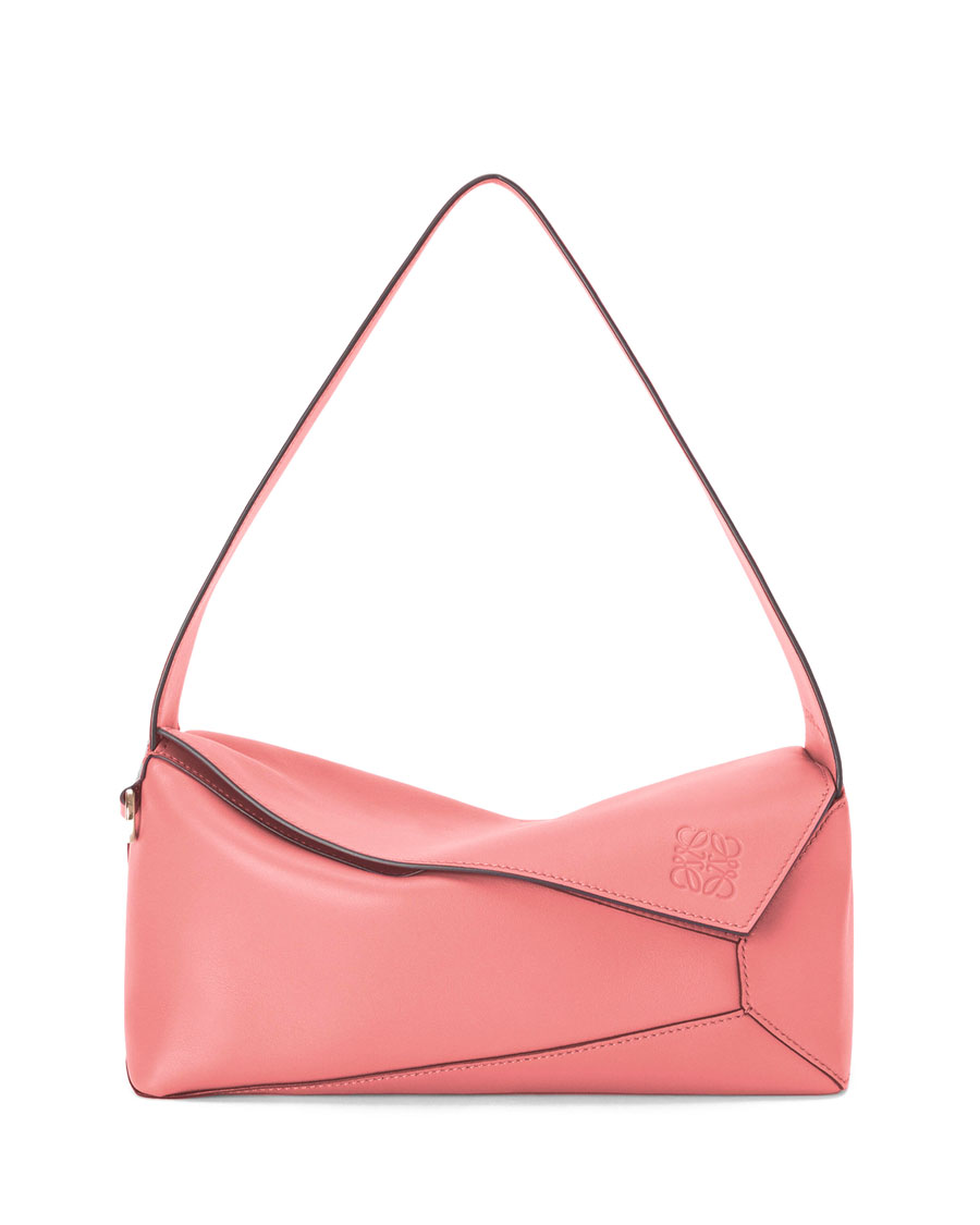 loewe Puzzle Hobo bag in nappa calfskin peach