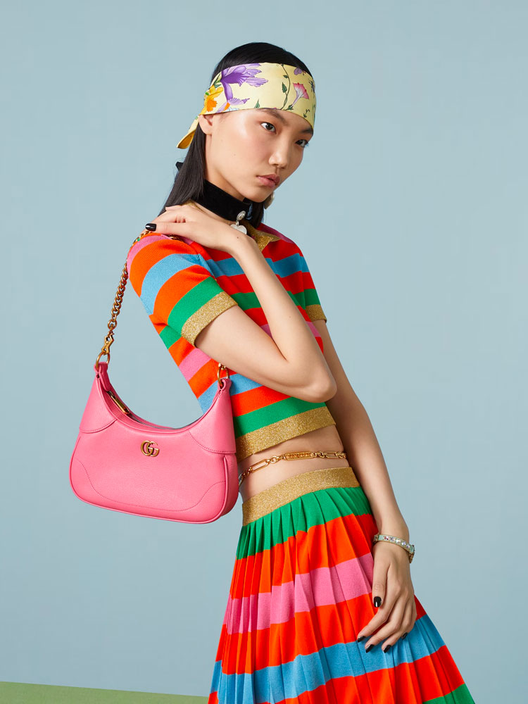 Gucci Aphrodite Chain Shoulder Bag Barbie Pink