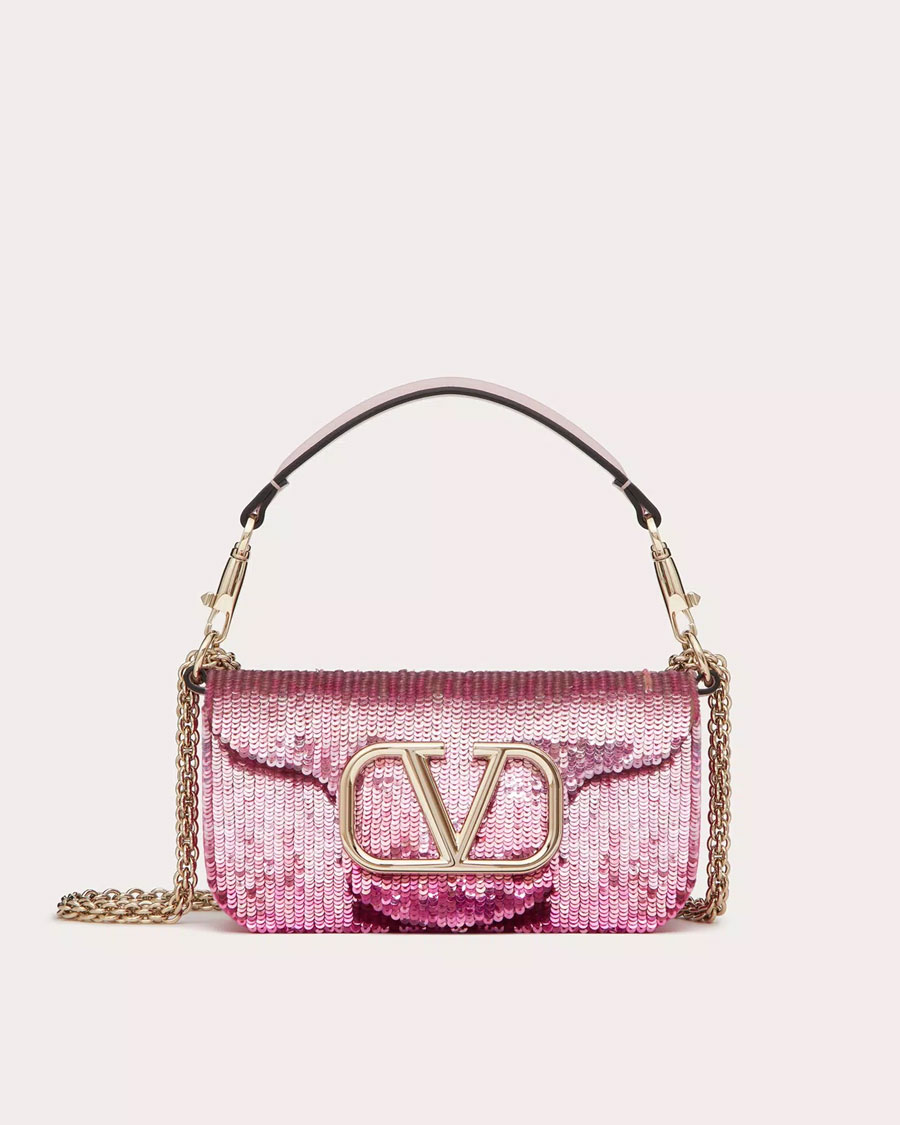 LOCO? SMALL SHOULDER BAG WITH GRADIENT EFFECT EMBROIDERY