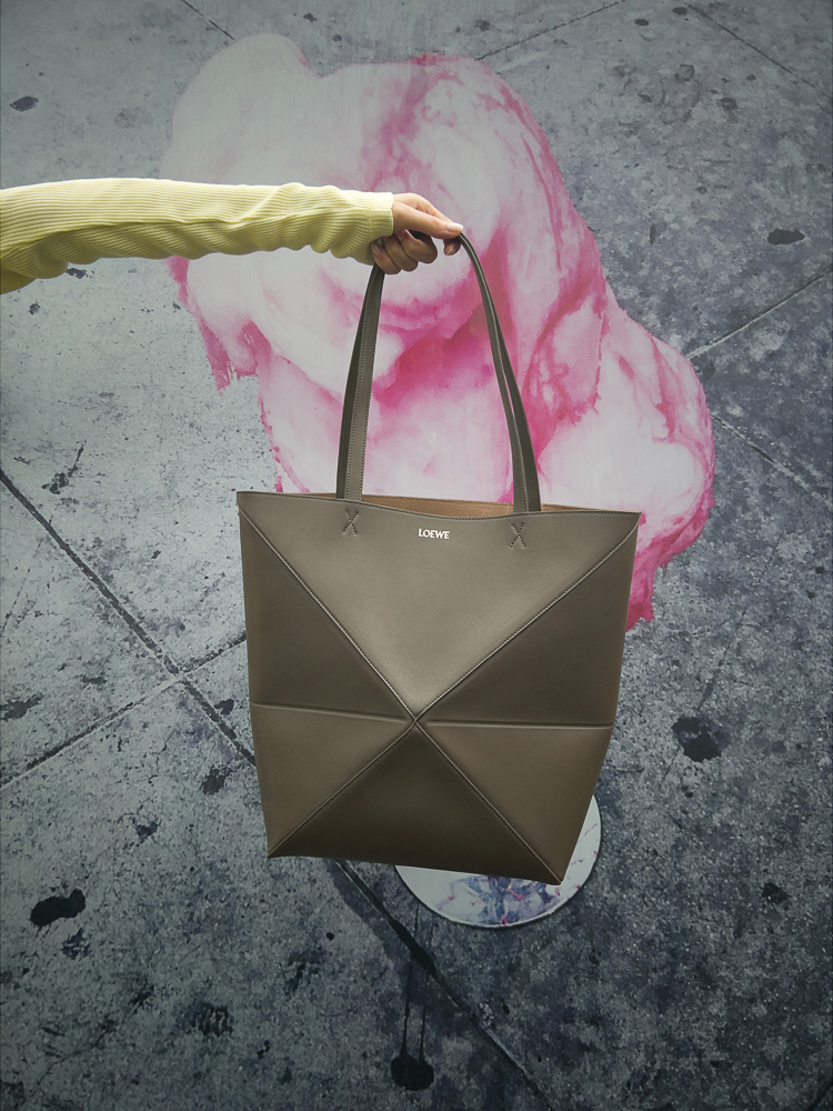 My first luxury bag! The new Loewe Mini Puzzle Fold Tote in Warm