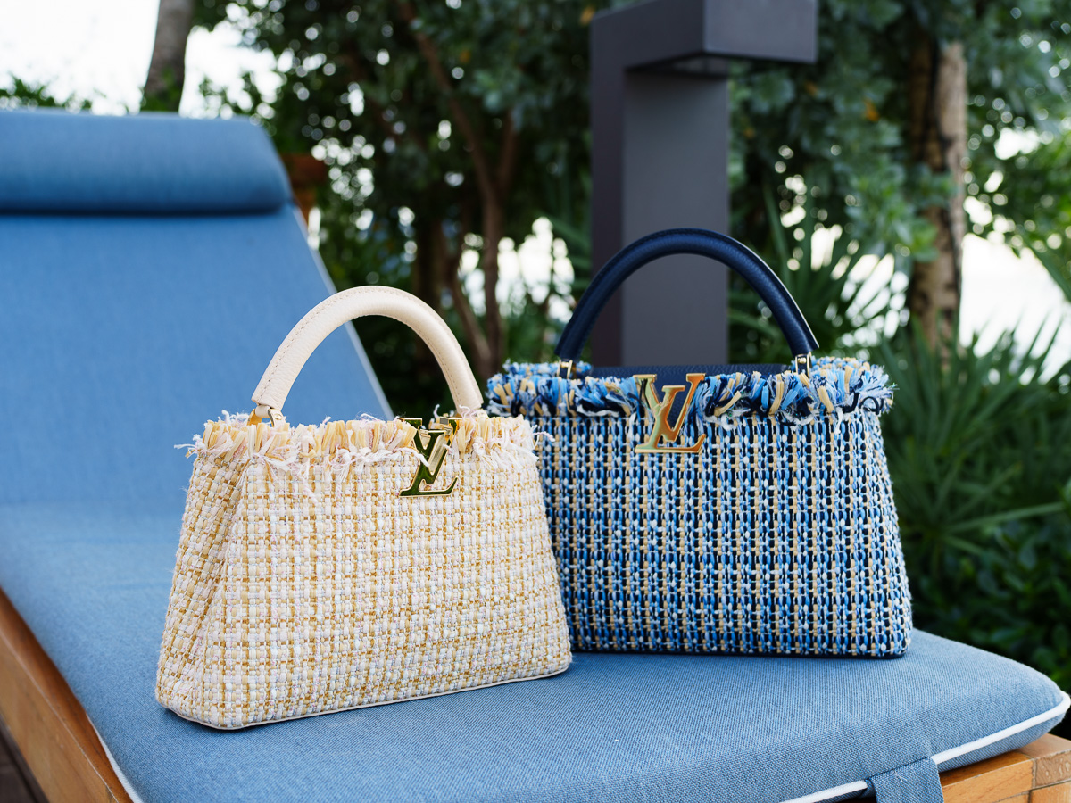 Louis vuitton capucines blue store