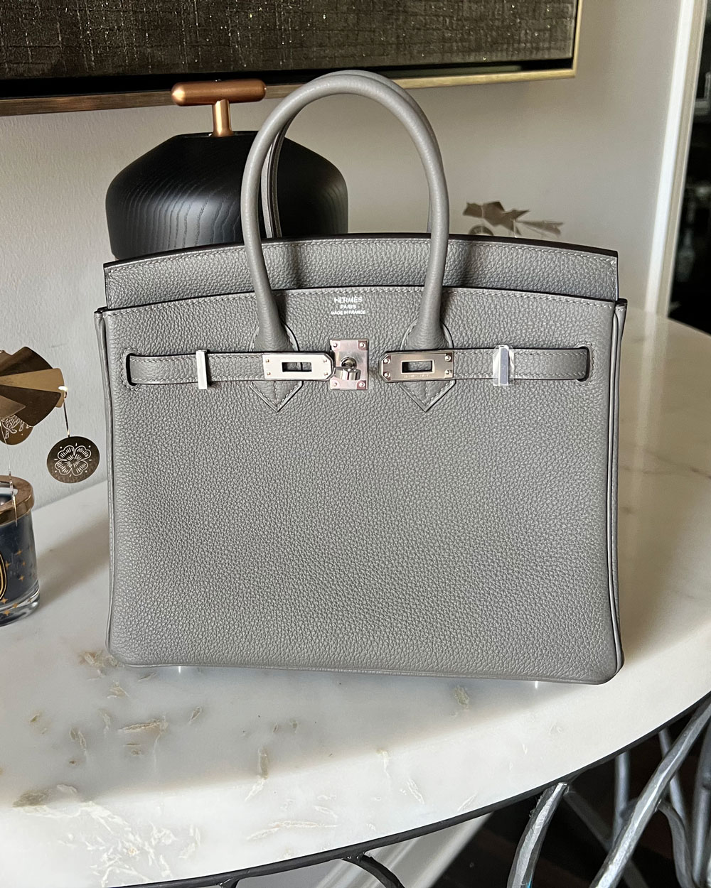 Birkin 25 in Gris Meyer