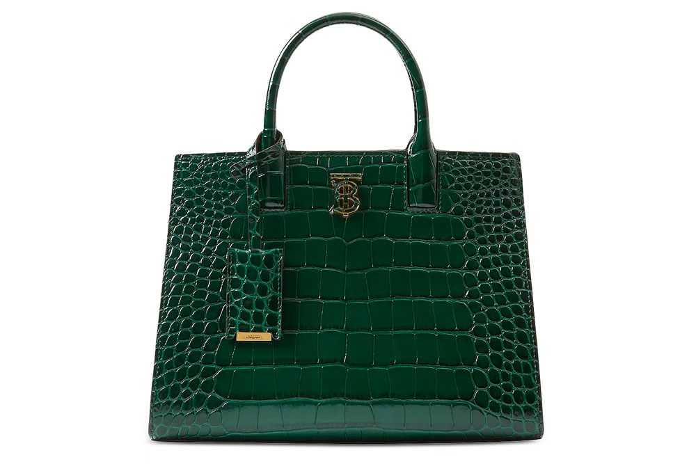 Burberry Embosseed Croc Top Handle Bag