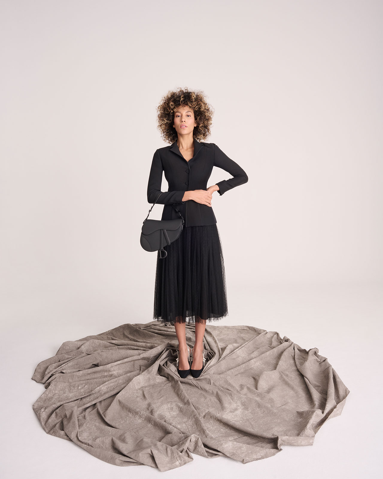 Dior Classics Saddle Bag Black on Model