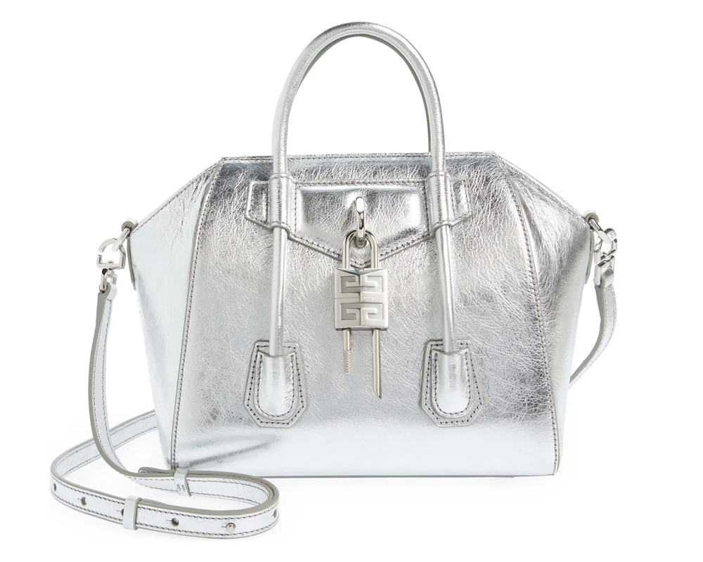 Givenchy Antigona Lock Silver Bag