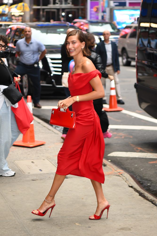 HAILEY BIEBER Ferragamo Mini Wanda NYC