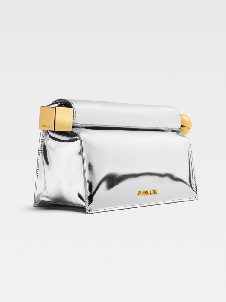 Jacquemus Silver Lunch Bag Clutch