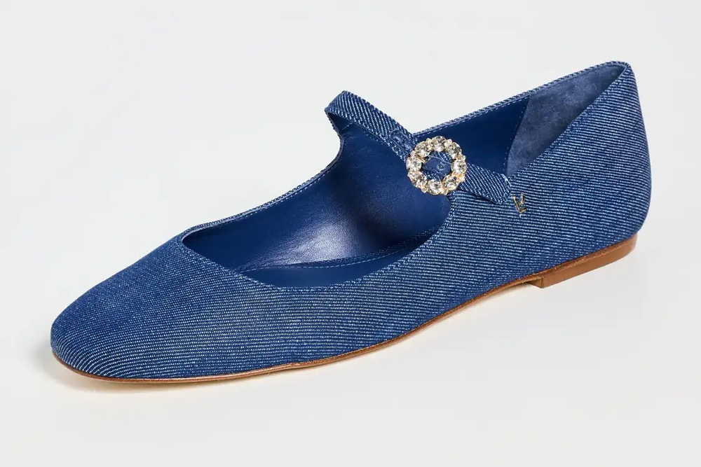 Laurroude Denim Ballet Flats