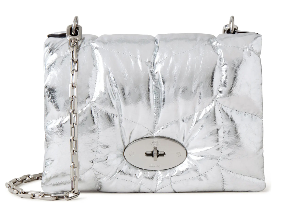 Mulberry Metallic Silver Bag