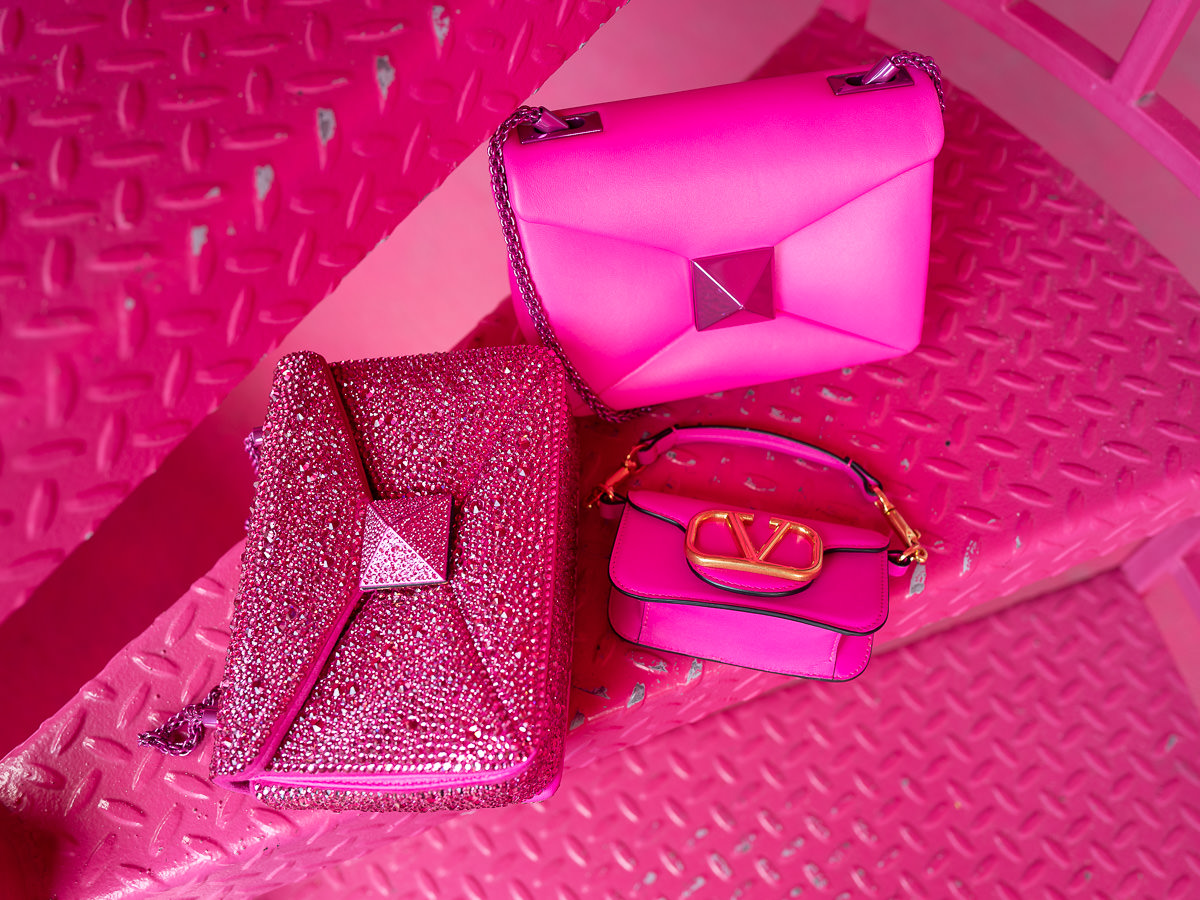 Valentino Loco and Rockstud Pink Bags