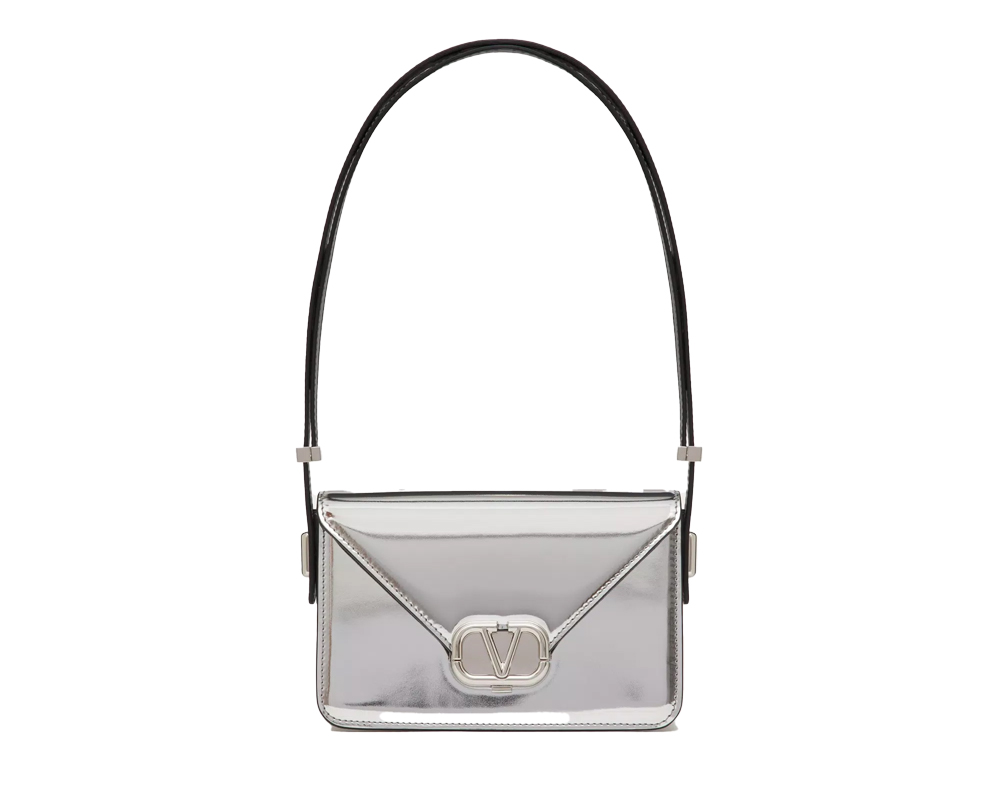 Valentino Silver Metallic Shoulder Bag