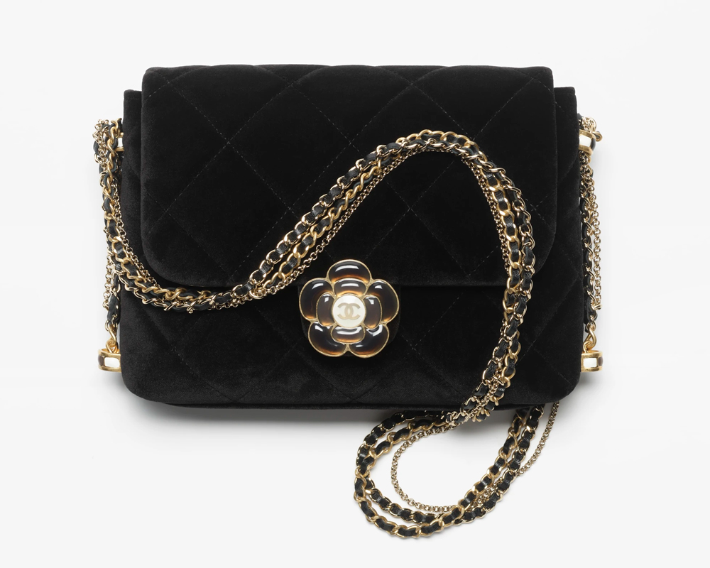 Chanel Flap Velvet Cameilla Bag