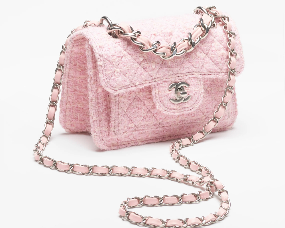 Chanel Mini Flap Bag Pink Tweed