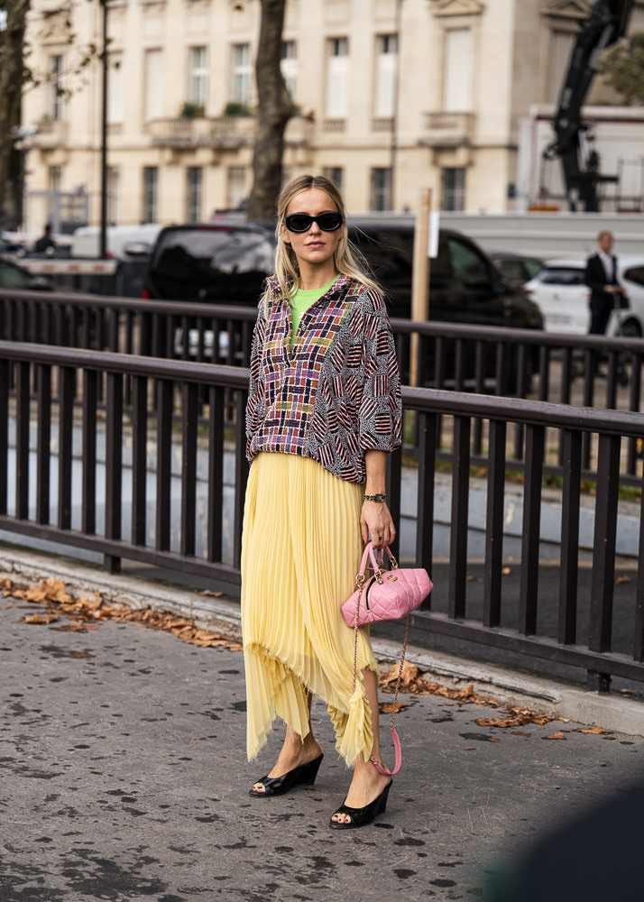 yellow chanel suitcase