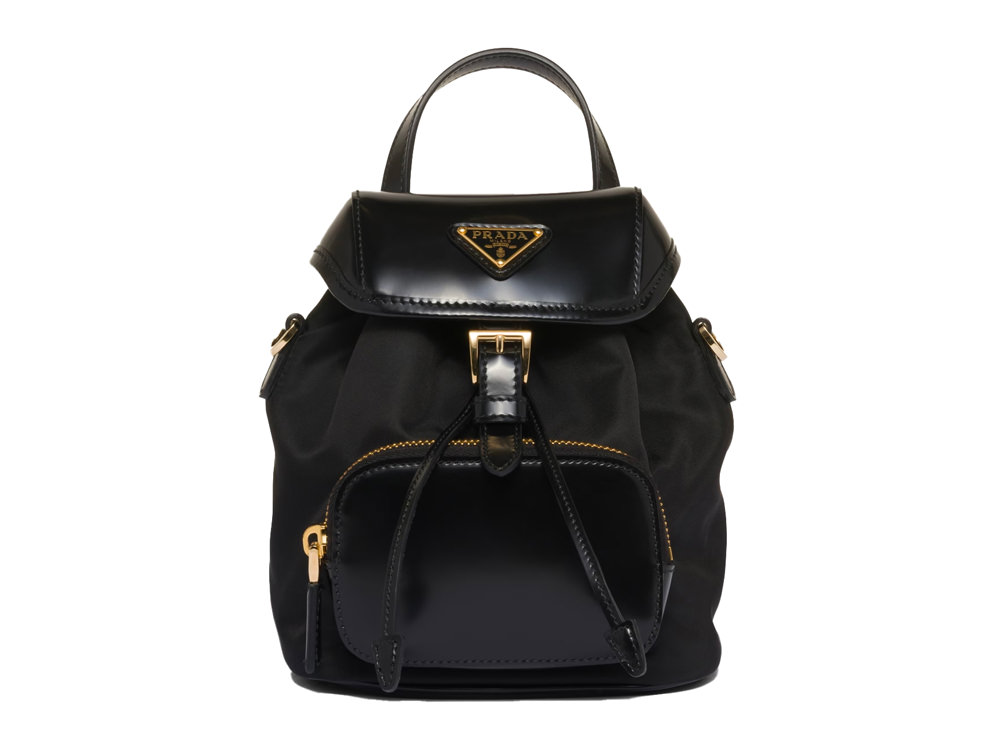 Prada backpack gold hardware hotsell