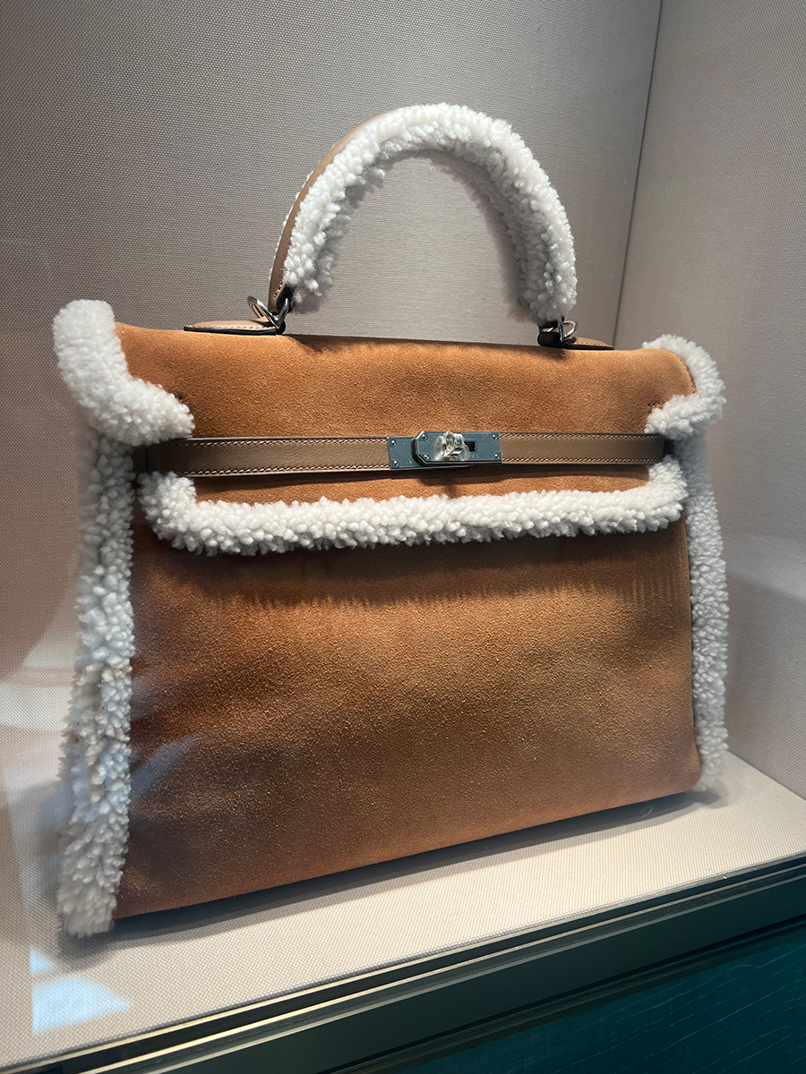 A 35cm "Teddy Kelly", on display at the Madison Avenue Flagship Boutique.