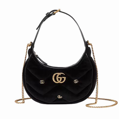 GG Marmont half-moon-shaped mini bag - E-SEVEN STORE