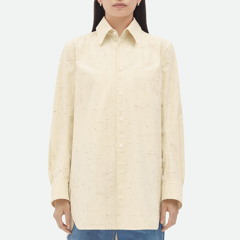 bottega Shoulder Veneta Cotton Shirt