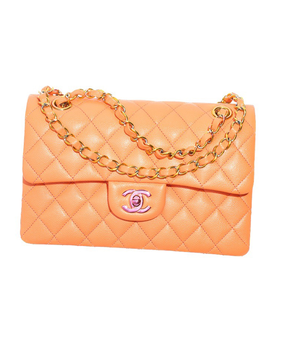 Chanel Vintage CC Chain Flap Bag Horizontal Quilted Satin Mini at 1stDibs