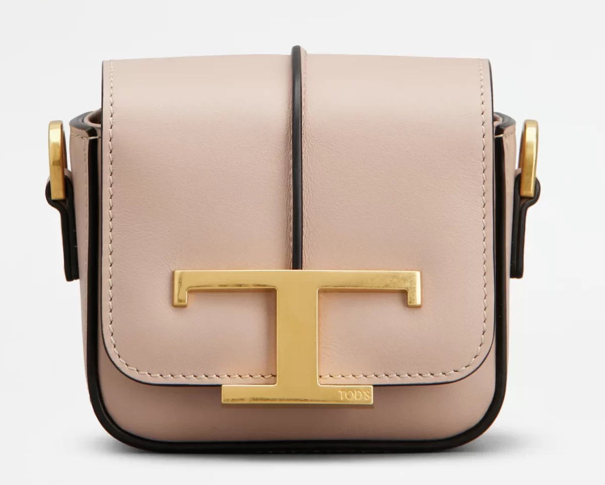 T Timeless Crossbody Bag in Leather Micro T Timeless Crossbody Bag in Leather Micro