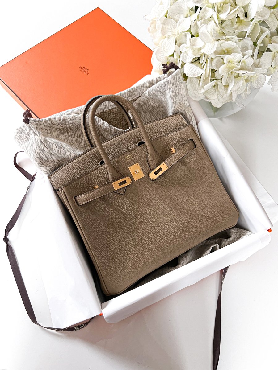 Hermes B25 Togo Beige Marfa with GHW