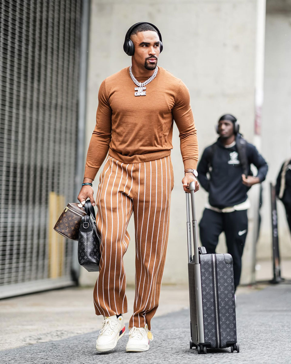 Jalen Hurts Louis Vuitton Pegase and Nice BB Jalen Hurts Louis Vuitton Pegase and Nice BB