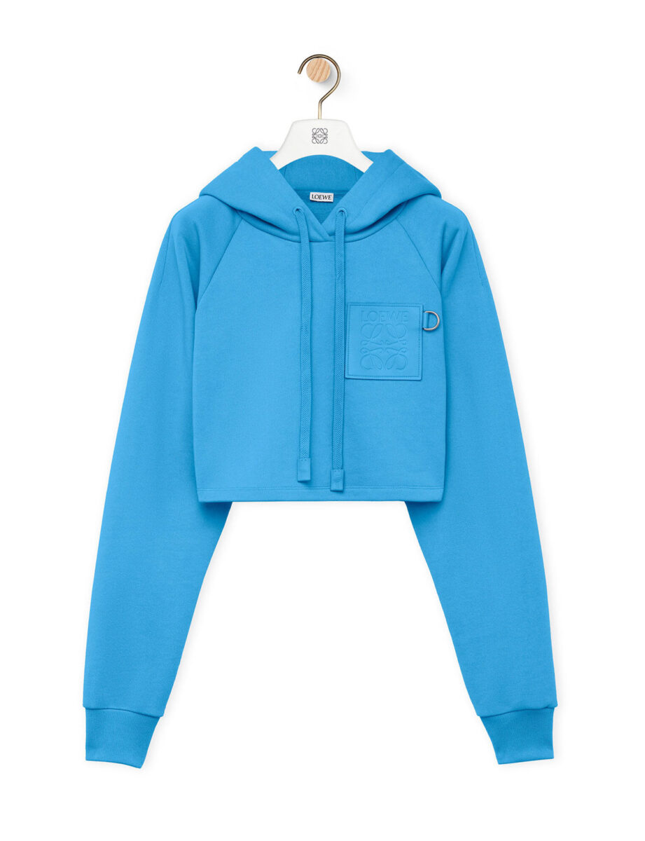 Loewe Cropped hoodie in cotton