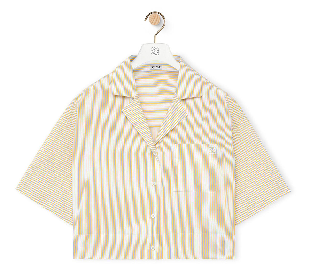 Loewe Cropped shirt in striped cotton
