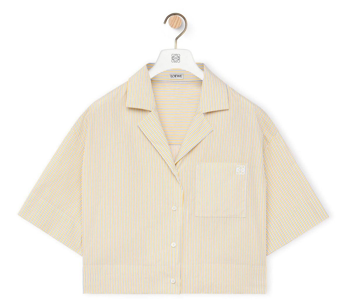 Loewe Cropped shirt in striped cotton Loewe Cropped shirt in striped cotton