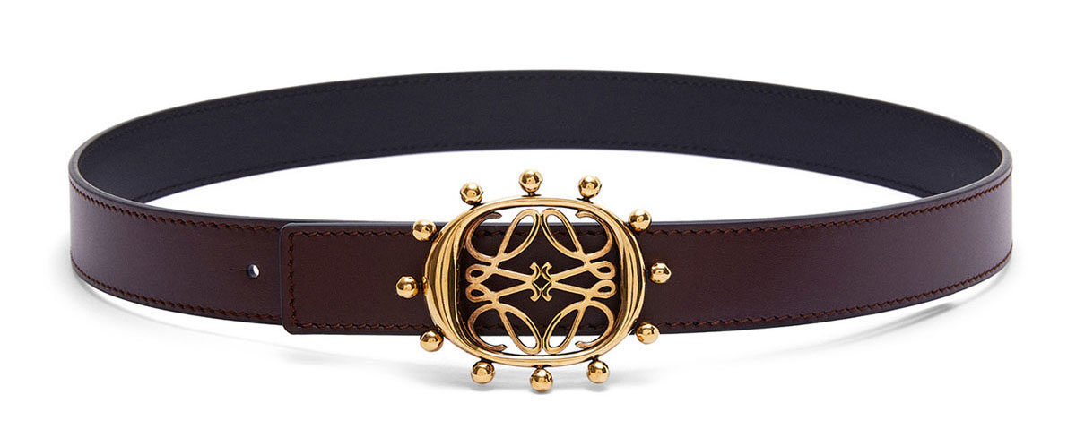 Loewe Reversible Anagram Ellipse belt in smooth calfskin 1