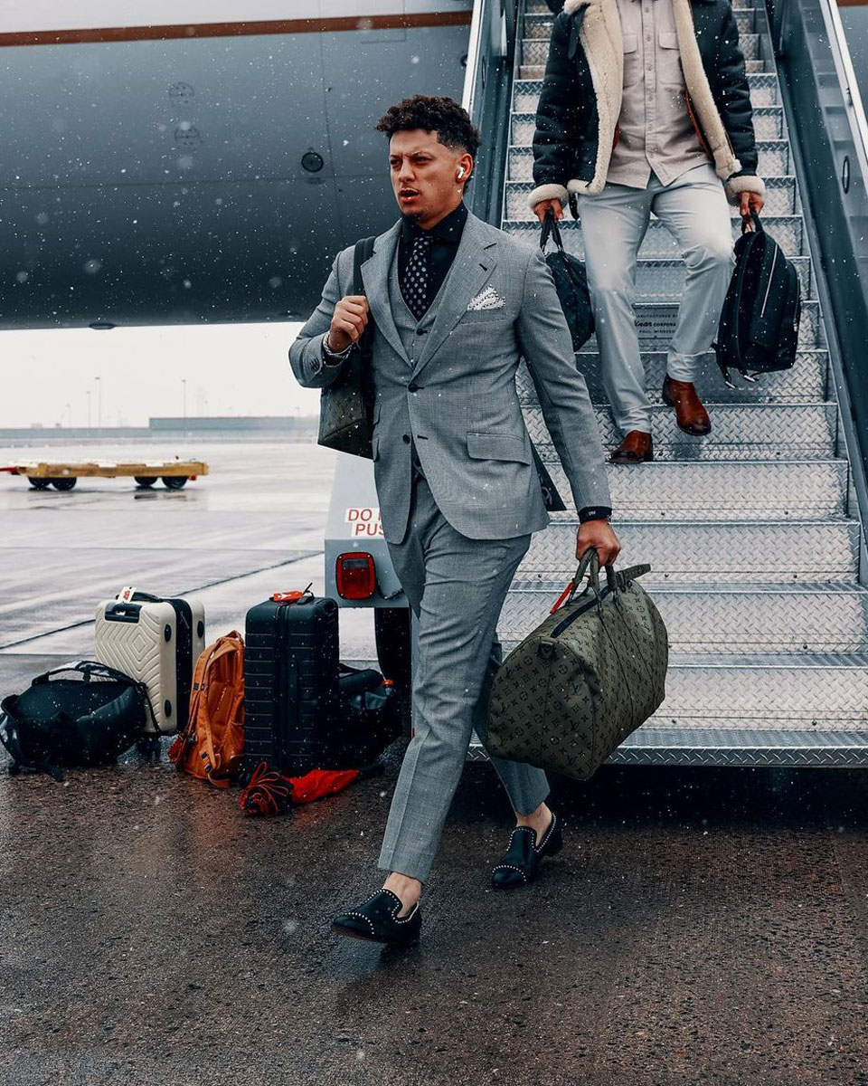 Patrick Mahomes Louis Vuitton Khaki Keepall 45