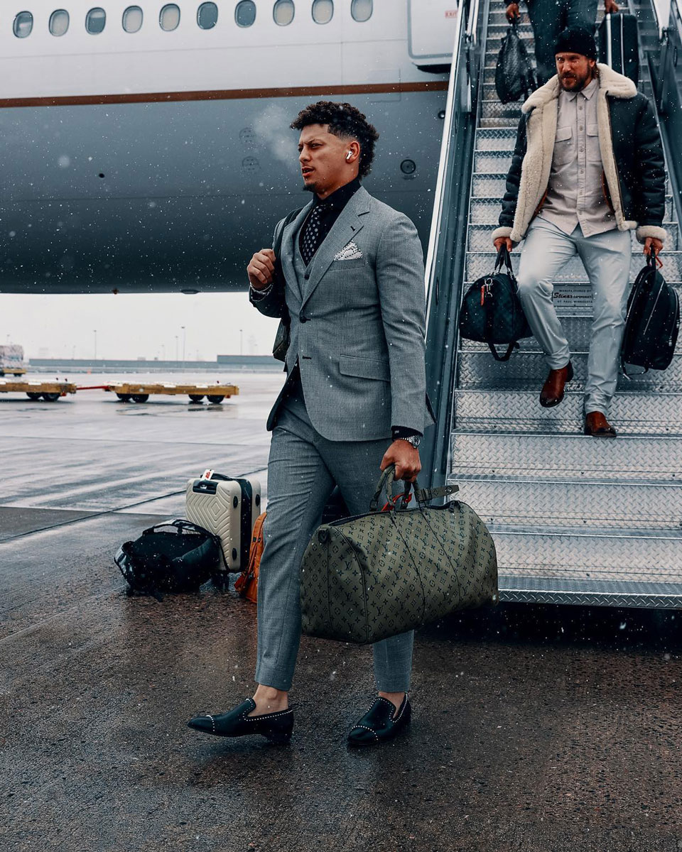 Patrick Mahomes Louis Vuitton Khaki Keepall