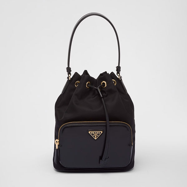 Prada Duet Re Nylon and brushed bucket bag