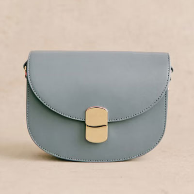 Sezane CLAUDE BAG Smooth Vintage Blue