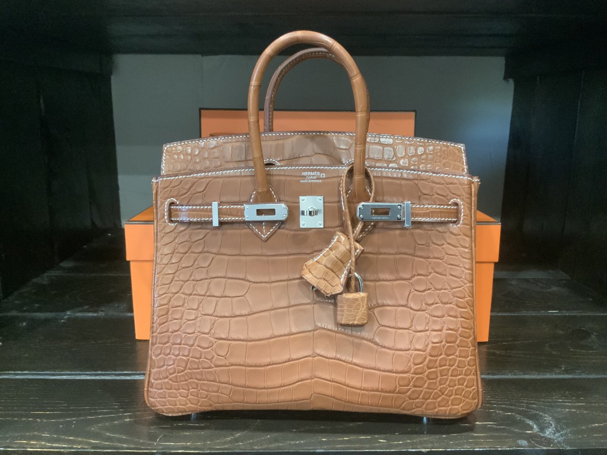 hermes Fauve Barenia Mississipiensis Alligator Birkin 25