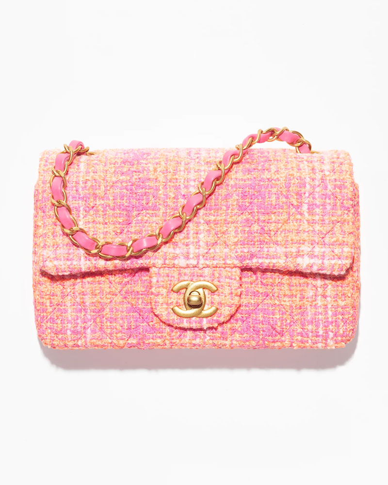 Chanel Mini Flap Tweed Pink