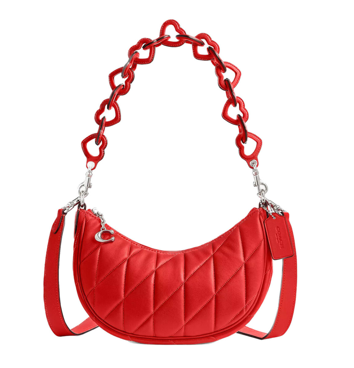 Coach Mira Shoulder Bag With Pillow Quilting And Heart Strap Coach Mira Shoulder Bag With Pillow Quilting And Heart Strap