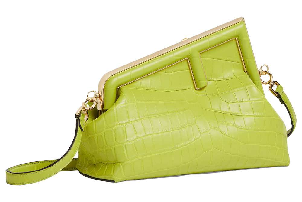 Fendi First Crocodile Green Bag