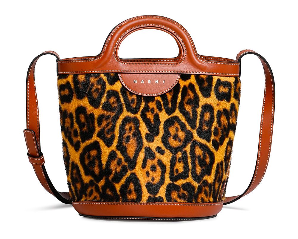 Marni Leopard Print Bucket Bag