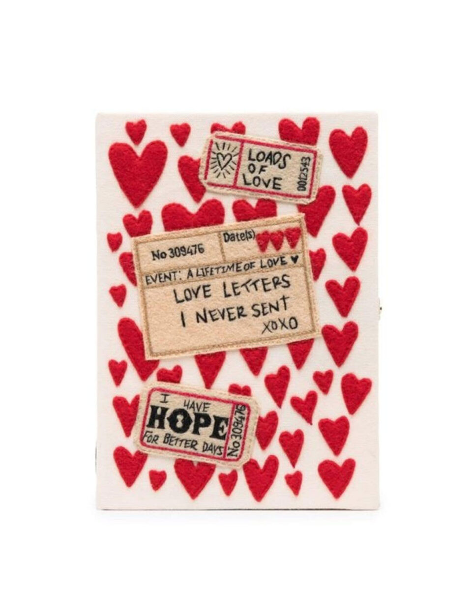 Olympia Le Tan Love Letters embroidered book clutch bag Olympia Le Tan Love Letters embroidered book clutch bag