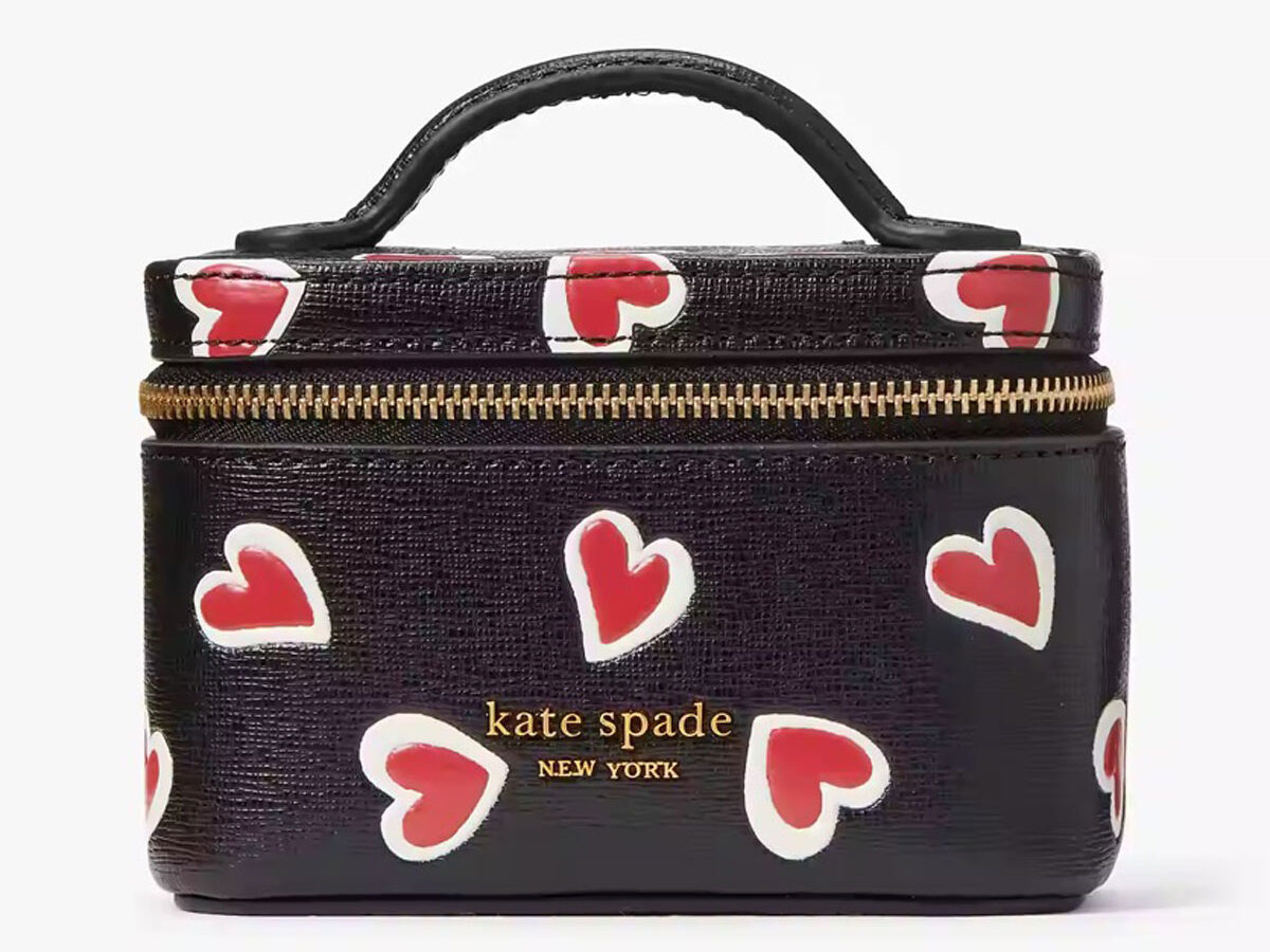 kate spade Morgan Stencil Hearts Jewelry Case Large