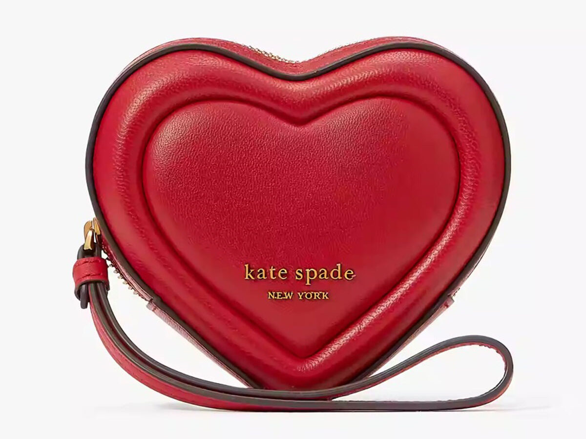 kate spade pitter patter heart convertible coin purse Large