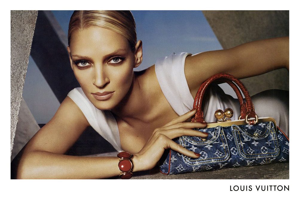 Louis Vuitton Denim Bags Uma Thurman