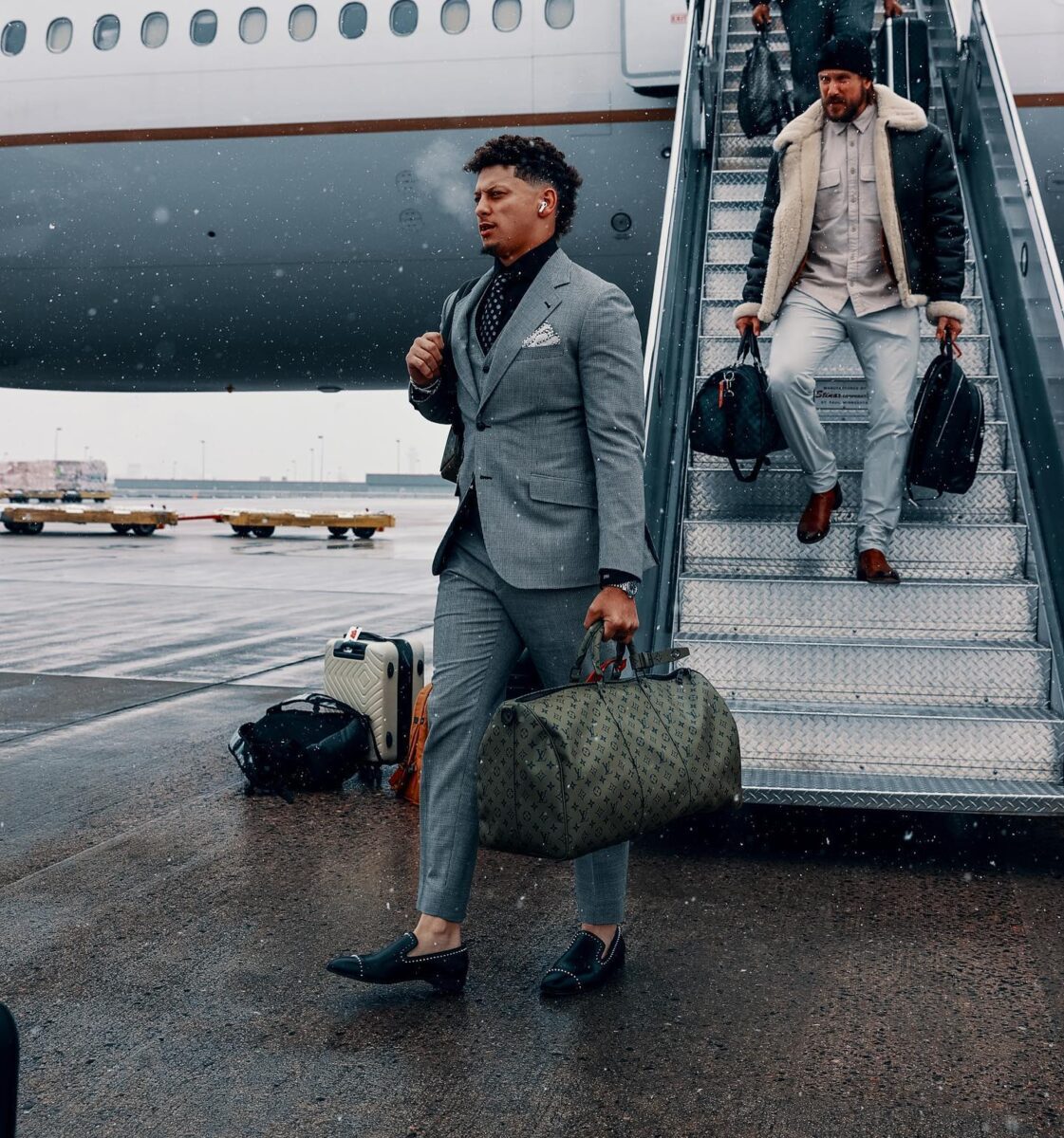 Patrick Mahomes Louis Vuitton Khaki Keepall