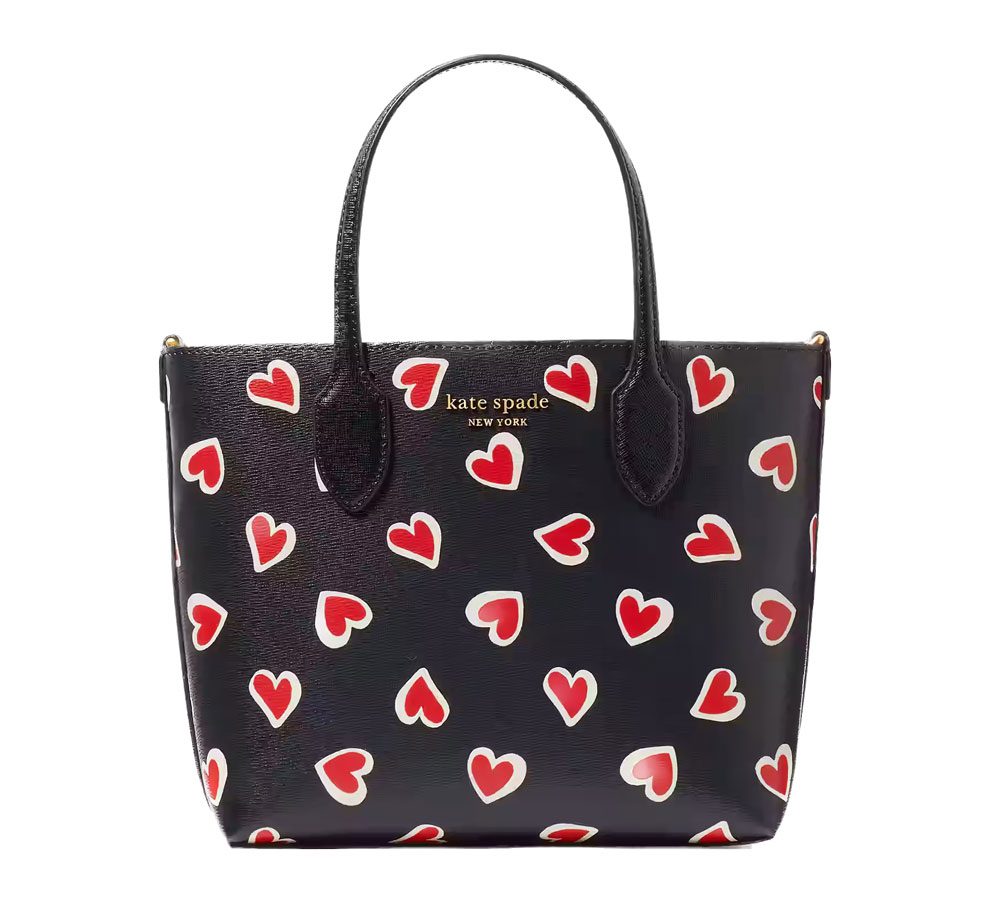 kate spade Bleecker Stencil Hearts Medium Crossbody Tote Background Removed