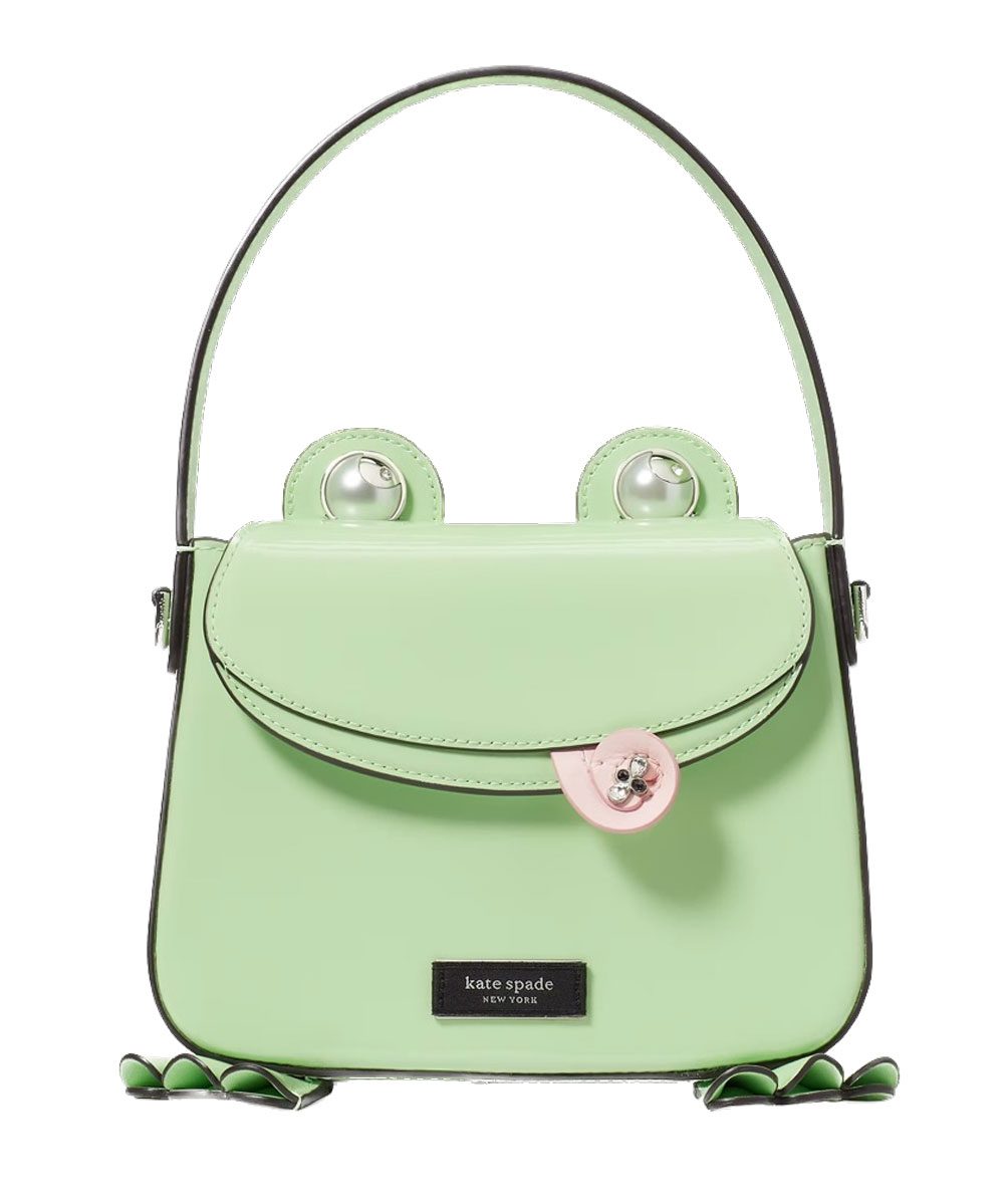 kate spade Lily Patent Leather 3D Frog Hobo Bag