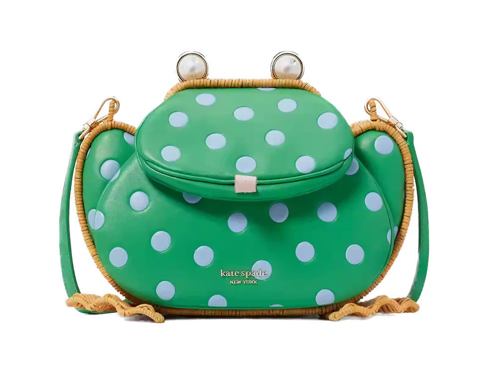 kate spade Lily Polka Dot Wicker 3D Frog Crossbody 3