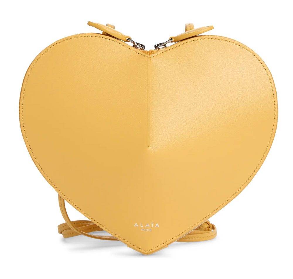 Alaia Le Coeur Leather Crossbody Bag Large