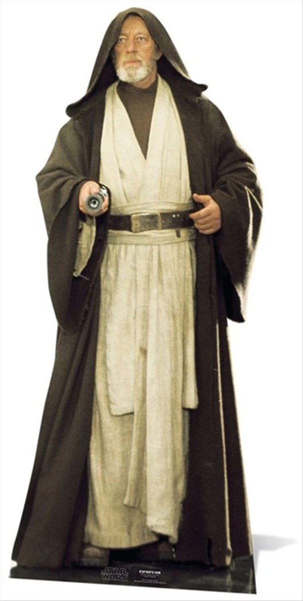 Alec Guiness as Obi-Wan Kenobi in Star Wars.